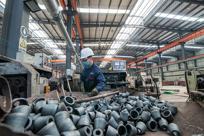 石河子网架配件-锥头加工车间